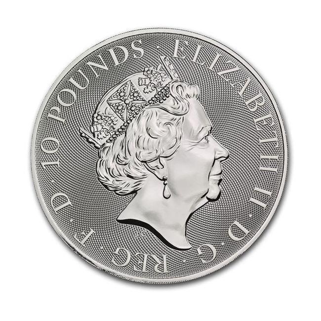 Verenigd Koninkrijk. 2020 10 oz £10 GBP UK Silver Queens, Postzegels en Munten, Edelmetalen en Baren
