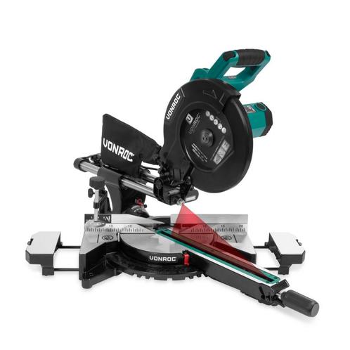PRO Afkortzaag 2200W – 255mm | Radiaal Kap- en verstekzaag –, Doe-het-zelf en Verbouw, Gereedschap | Zaagmachines, Nieuw, Verzenden
