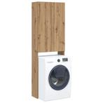 vidaXL Wasmachinekast 64x25,5x190 cm artisanaal eikenkleur, Verzenden, Nieuw