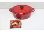Fontignac Main Libres braadpan - Ovaal - 29 cm - Rood, Verzenden, Zo goed als nieuw