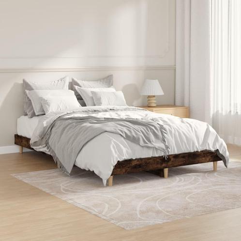 vidaXL Bedframe zonder matras hout gerookt eikenkleurig, Huis en Inrichting, Slaapkamer | Bedden, 120 cm, 190 cm of minder, Bruin