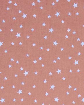 Poplin Katoen Sterrenhemel Brique, Hobby en Vrije tijd, Stoffen en Lappen, Overige kleuren, Nieuw