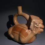 Moche, Peru, Terracotta Mooie Huaco figuratief. 20 cm L. 400