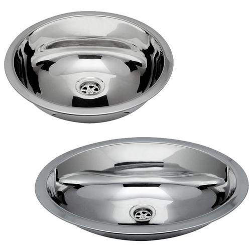 Wasbak Rond Hoog Gepolijst RVS 387 mm Opbouw, Watersport en Boten, Bootonderdelen, Nieuw, Zeilboot of Motorboot, Ophalen of Verzenden