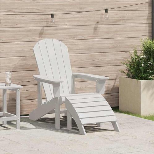 vidaXL Adirondack-stoel Wit 74 x 82 x 92cm Kunststof, Tuin en Terras, Tuinstoelen, Nieuw, Verzenden