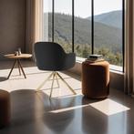 Lona fluwelen draaistoel met dikke vulling - zwart/goud, per, Huis en Inrichting, Verzenden, Nieuw