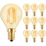 Voordeelpak 10x LED Lamp E14 Kogel Filament - Brinton -, Huis en Inrichting, Lampen | Losse lampen, Led-lamp, Soft of Flame, E14 (klein)