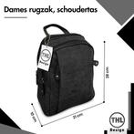 THL Design Dames Rugzak Kleine Rugtas zwart, Overige merken, Minder dan 30 cm, Verzenden, 25 tot 40 cm