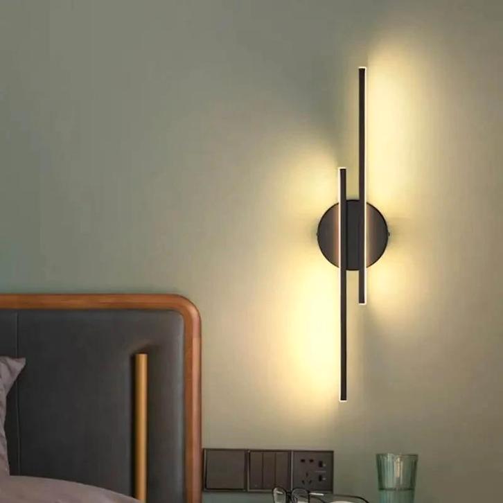 LED Wandlamp Dubbellijn Scandinavisch Design, Huis en Inrichting, Lampen | Wandlampen, Nieuw, Verzenden