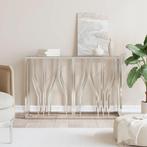 vidaXL Wandtafel 110x30x70 cm roestvrij staal en glas, Huis en Inrichting, Tafels | Bijzettafels, Verzenden, Nieuw, 60 cm of meer