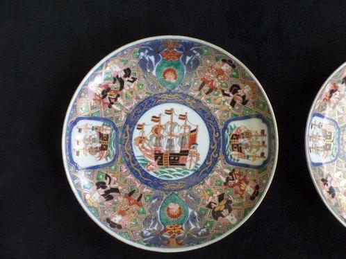Nederlanse schepen - Bord (2) - Imari, Antiek en Kunst, Antiek | Glas en Kristal