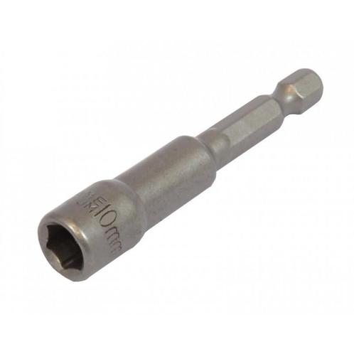 Dop bit adapter 1/4 sleutelwijdte 10 mm. lengte 65 mm. -, Doe-het-zelf en Verbouw, Gereedschapskisten, Ophalen of Verzenden