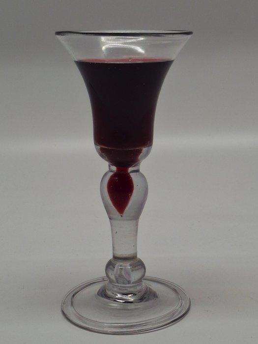 Wijnglas - Heavy Baluster Wijnglas 1710-1730 - Loodglas -, Antiek en Kunst, Antiek | Glas en Kristal