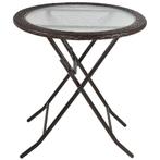 TRUUSK Campingtafel Vouwtafel Rond Ø68cm Met Rattandecor En, Tuin en Terras, Verzenden, Nieuw