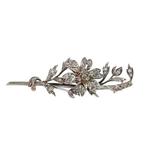 Zonder Minimumprijs - Broche - 18 karaat Roségoud, Zilver -, Sieraden, Tassen en Uiterlijk, Antieke sieraden