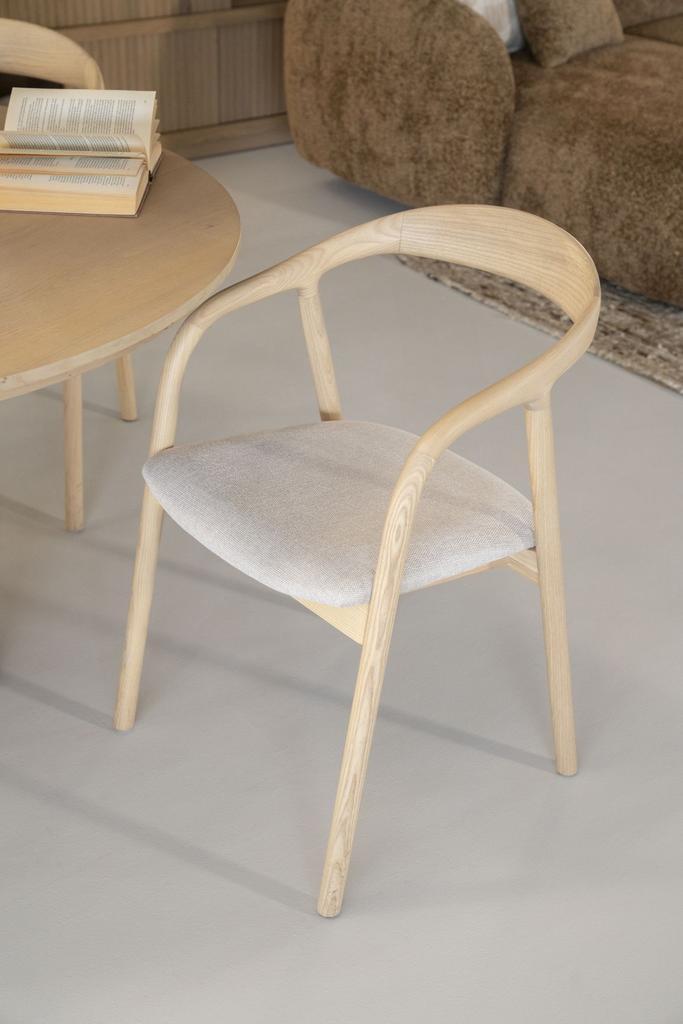 Stoel Eleonora RAYVEN Naturel *NIEUW* Eetkamerstoel 96229, Huis en Inrichting, Stoelen, Vijf, Zes of meer stoelen, Overige kleuren