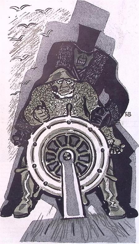 Spotprent over De Spaarnestroom (lijst optie, Lithos), Antiek en Kunst, Kunst | Litho's en Zeefdrukken, Verzenden