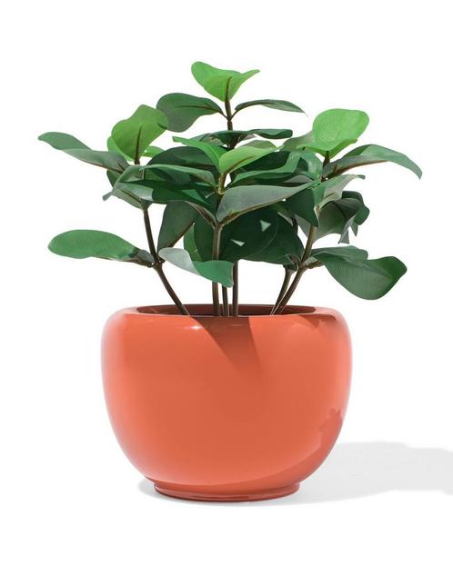 HEMA Bloempot 20x12.7x14cm keramiek terra, Huis en Inrichting, Kamerplanten, Verzenden