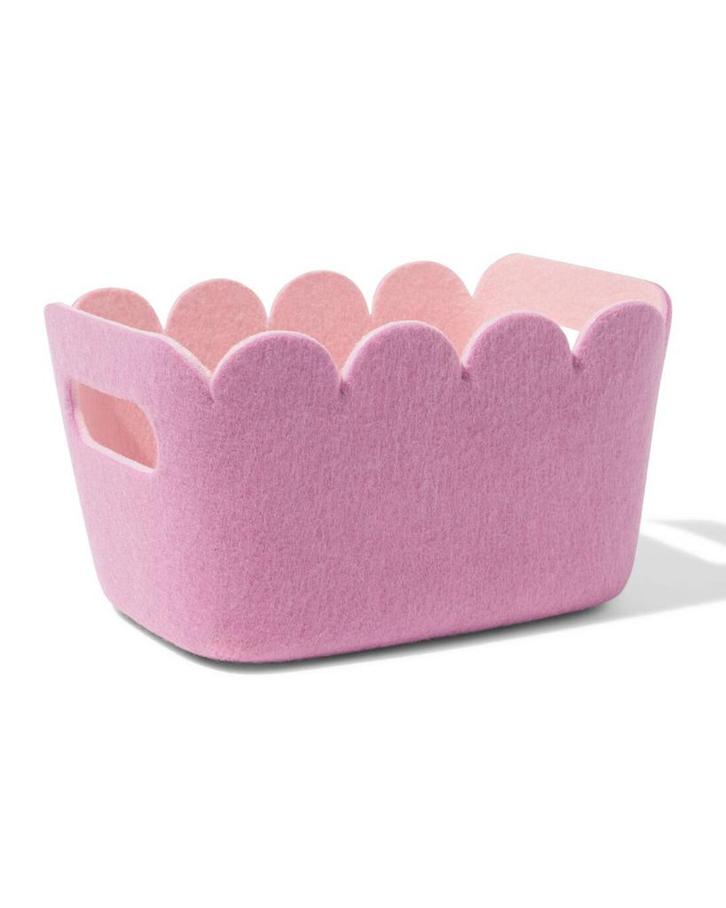 HEMA Mand 20x12cm vilt paars, Huis en Inrichting, Kasten | Overige, Nieuw, Verzenden