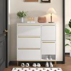 Grote Schoenenkast met 3 Kleppen – Zitsteun en Open Vakken, Huis en Inrichting, Kasten | Schoenenkasten, Verzenden, Nieuw