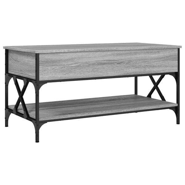 Salontafel sonoma grijs | B-keuze | Scherpe Prijs, Huis en Inrichting, Tafels | Salontafels, 100 tot 150 cm, Ovaal, Nieuw, Overige houtsoorten