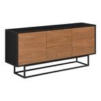 Commode Boxholm 55x120x30 cm zwart en houtkleurig, Verzenden, Nieuw