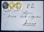 Oostenrijk  - Lombard Veneto 3+3+10 nelle 1866 Schio brief, Postzegels en Munten, Postzegels | Europa | Oostenrijk, Gestempeld