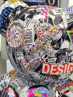 Patryk Konrad - Pop Art Collage Bear Sculpture – Mixed Media