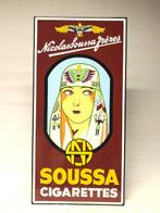 Susse Frères - Soussa Cigarettes - Reclame bord - Emaille