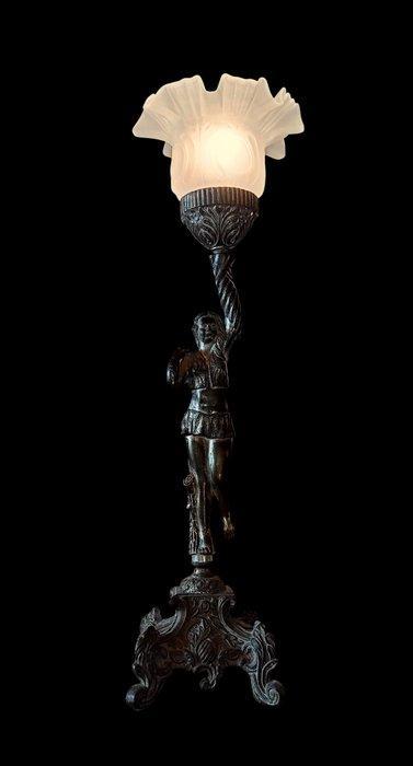 Tafellamp - Kristal, Zinklegering, Antiek en Kunst, Curiosa en Brocante