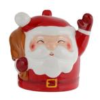 Beker/Mok - Kerst/Kerstman Santa Ondersteboven - Rood - Kera, Huis en Inrichting, Keuken | Servies, Ophalen of Verzenden, Nieuw