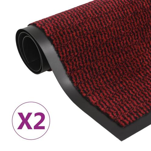 vidaXL Droogloopmatten 2 st rechthoekig getuft 80x120 cm, Tuin en Terras, Deurmatten, Nieuw, Verzenden