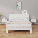 vidaXL Nachtkastjes wandgemonteerd 2 st 34x30x20 cm wit, Minder dan 45 cm, Verzenden, Nieuw, Minder dan 55 cm