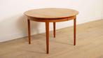 Vintage ronde eettafel | Teak | Uitschuifbaar, Ophalen of Verzenden, Nieuw