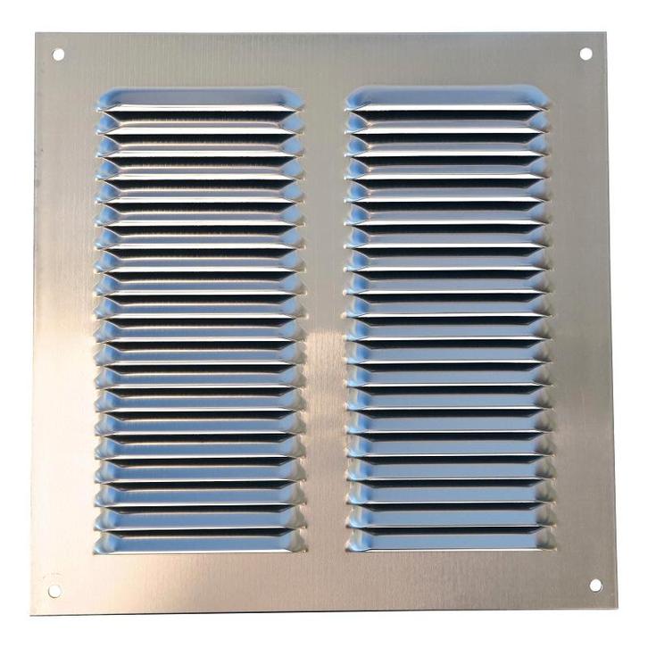Buitenluchtrooster aluminium 250 x 250mm (1L-2525A), Doe-het-zelf en Verbouw, Ventilatie en Afzuiging, Nieuw, Verzenden