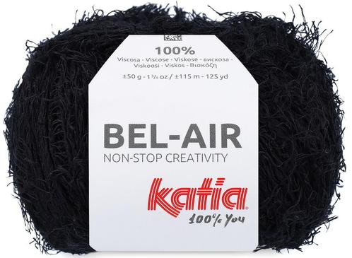 Katia Bel-Air - 55 zwart - Viscose Fantasiegaren, Hobby en Vrije tijd, Breien en Haken, Ophalen of Verzenden