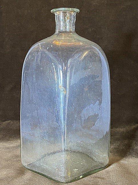 Fles (2) - geblazen glas, Antiek en Kunst, Antiek | Glas en Kristal