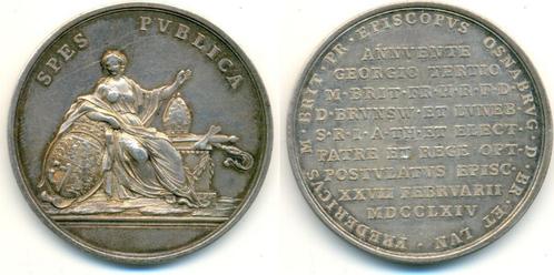 Zilver medaille von Pingo Osnabrueck Bistum: Friedrich vo..., Postzegels en Munten, Penningen en Medailles, Verzenden