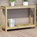 vidaXL Oppottafel met schap 108x35x75 cm geïmpregneerd, Tuin en Terras, Verzenden, Nieuw
