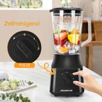 Blender - Smoothie Maker - Glazen kan - 1,5L - 600W - Zwart, Verzenden, Nieuw