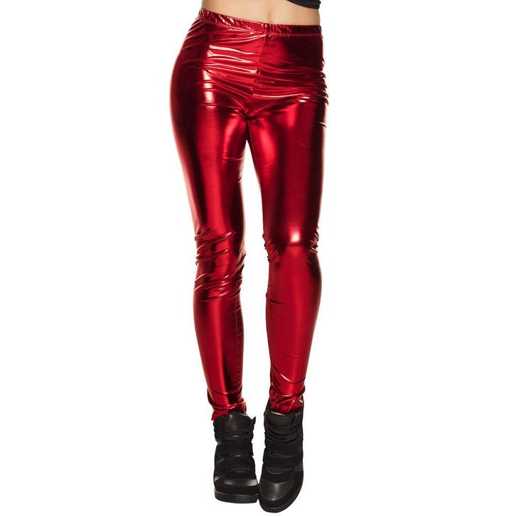 Rode Legging Metallic, Hobby en Vrije tijd, Feestartikelen, Nieuw, Verzenden
