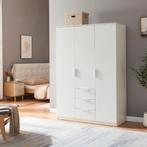 Kledingkast Eiselfing 176x120x52 cm met 4 vakken en 3 lades, Huis en Inrichting, Kasten | Kledingkasten, Verzenden, Nieuw