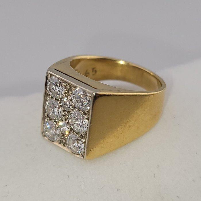 Ring - 18 karaat Geel goud - 1.65ct. tw. Diamant, Sieraden, Tassen en Uiterlijk, Ringen