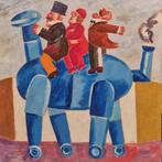 Franz Borghese (1941-2005) - Il Cavallo meccanico, Antiek en Kunst, Kunst | Schilderijen | Modern