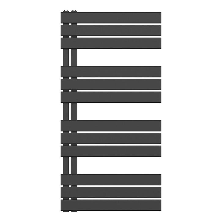 HANDDOEKRADIATOR LINKS AANSLUITING/COMB- ZWART 1200X600-6..., Doe-het-zelf en Verbouw, Verwarming en Radiatoren, Verzenden