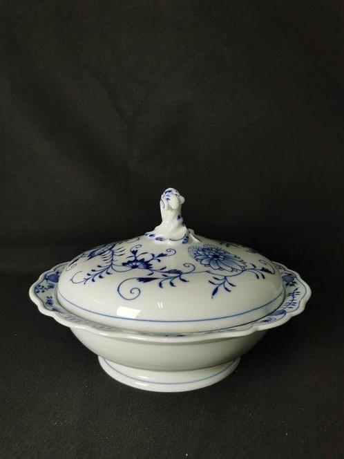Meissen - Cipolla Blu dipinto a mano - Zuppiera rotondo, Antiek en Kunst, Antiek | Meubels | Tafels