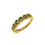 Eeuwigheidsring - 18 karaat Geel goud -  1.00 tw. Smaragd, Sieraden, Tassen en Uiterlijk, Antieke sieraden