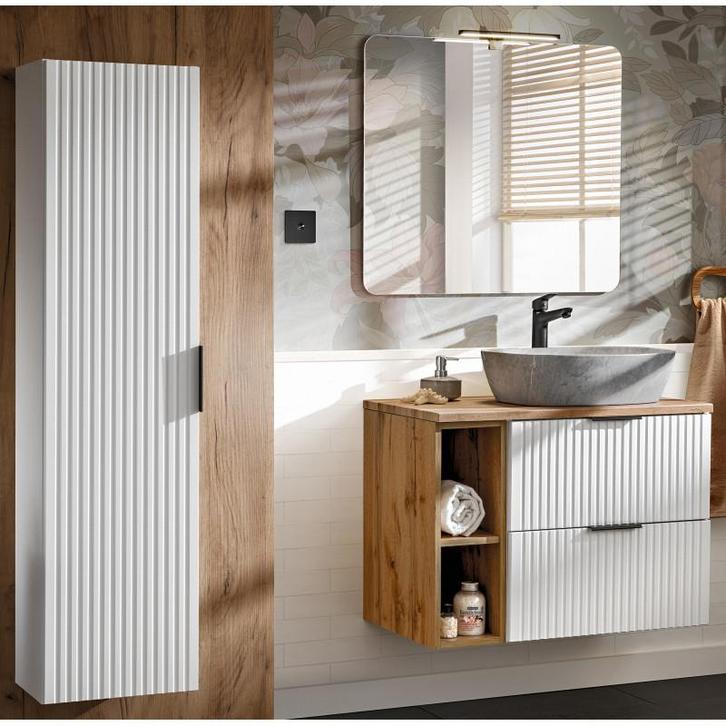 Badkamermeubel Polux Uno Wit 80CM (Badkamermeubels), Huis en Inrichting, Badkamer | Badkamermeubels, Nieuw, Ophalen of Verzenden