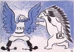 Spotprent over communisme onder inheemse Amerikanen(?), Antiek en Kunst, Kunst | Litho's en Zeefdrukken, Verzenden