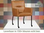 Leren eetkamerstoel Lucky - Vintage Cognac (cognac), Huis en Inrichting, Stoelen, Nieuw, Leer, Ophalen of Verzenden, Eén